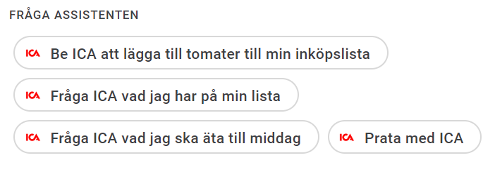 ica google assistent funktioner